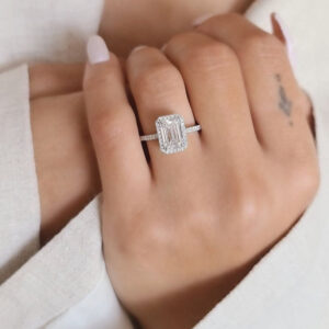 White Zircon Silver Ring