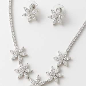 sparkling necklace & earring set