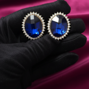 geometric square stud earrings