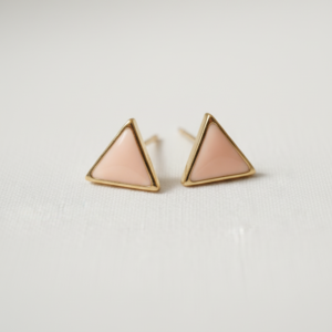 triangle stud earrings