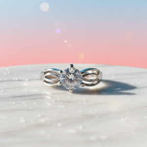 graceful bloom silver ring