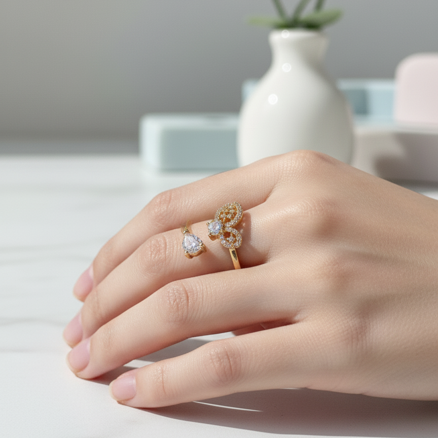 half butterfly ring half butterfly ring