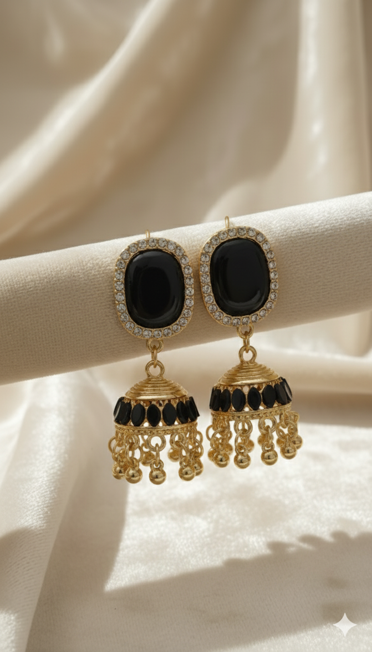 elegant black jhumky elegant black jhumky