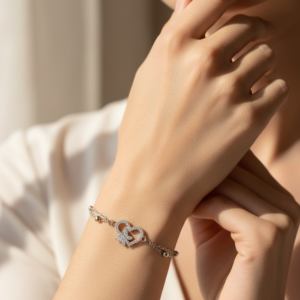 heart with butterfly bracelet