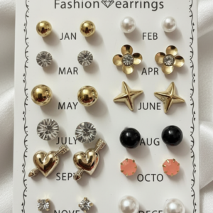 trendy 12 pair earring set – mixed style fashion collection