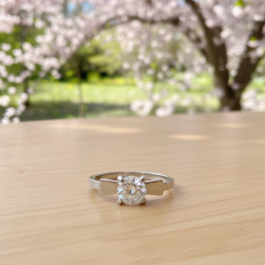 bow solitaire ring bow solitaire ring