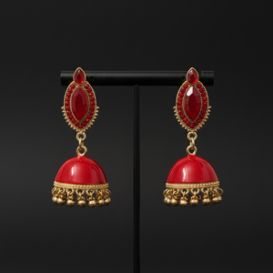 blue, green & red jhumka