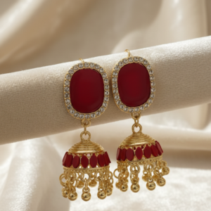 ruby radiance red jhumka