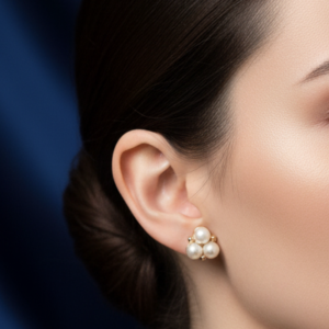 elegant pearl cluster studs