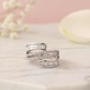 crossover silver ring
