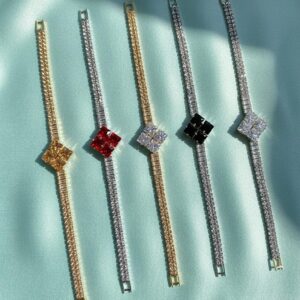 square crystal bracelet collection