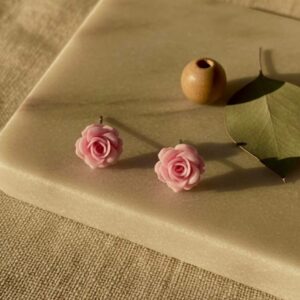 rose stud earrings