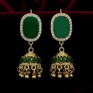 elegant green jhumky earrings – traditional