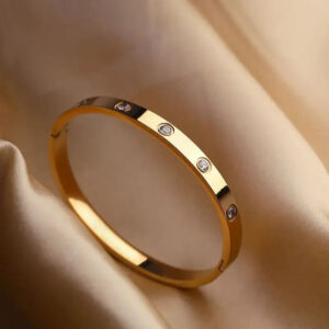 golden crystal bangle bracelet